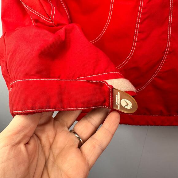 American Eagle Vintage y2k Jacket Coat medium Spell Out Log Puffer Ski Hooded - Picture 11 of 11